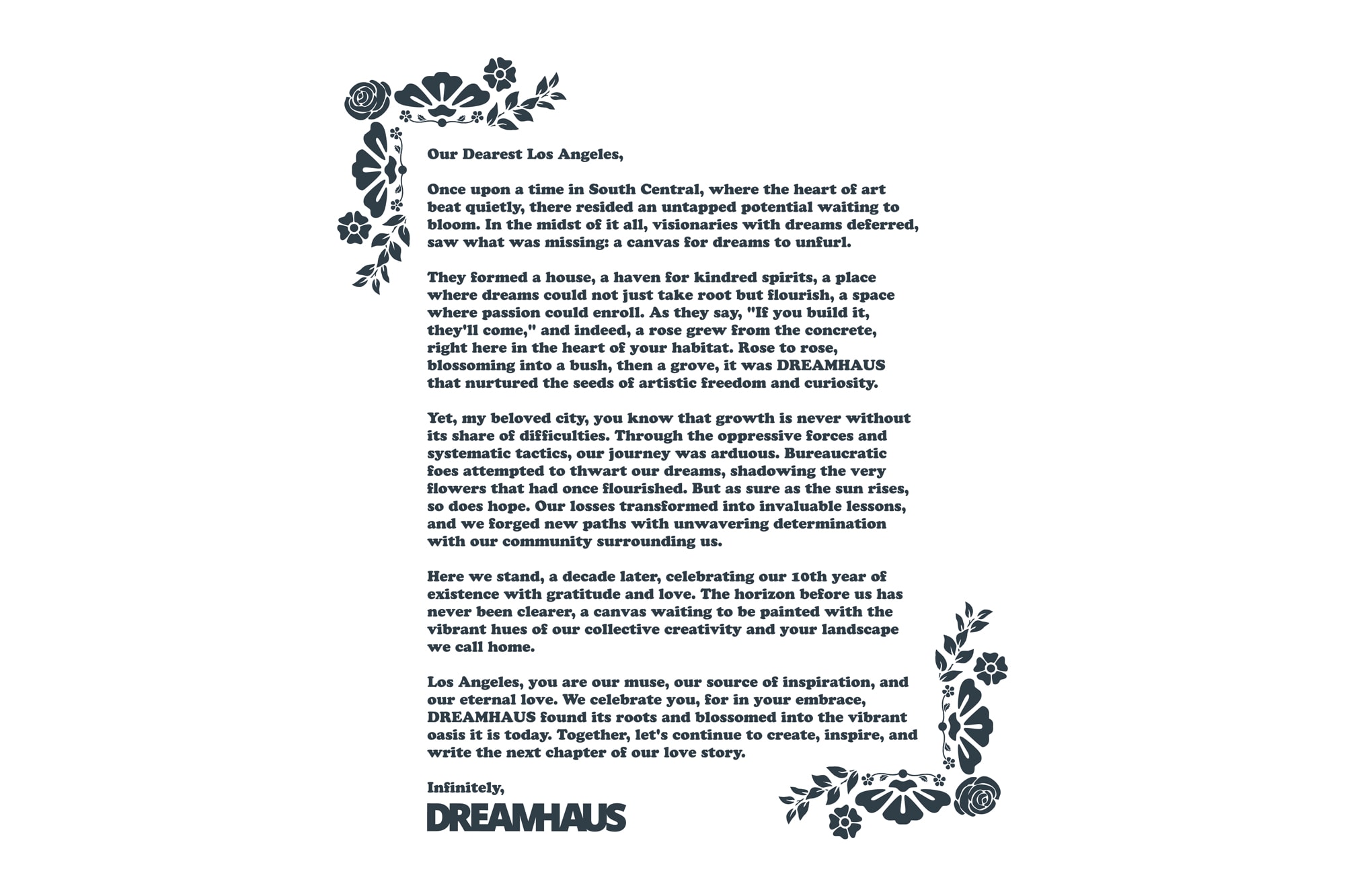 dreamhaus love letters to la charity tee hypeart