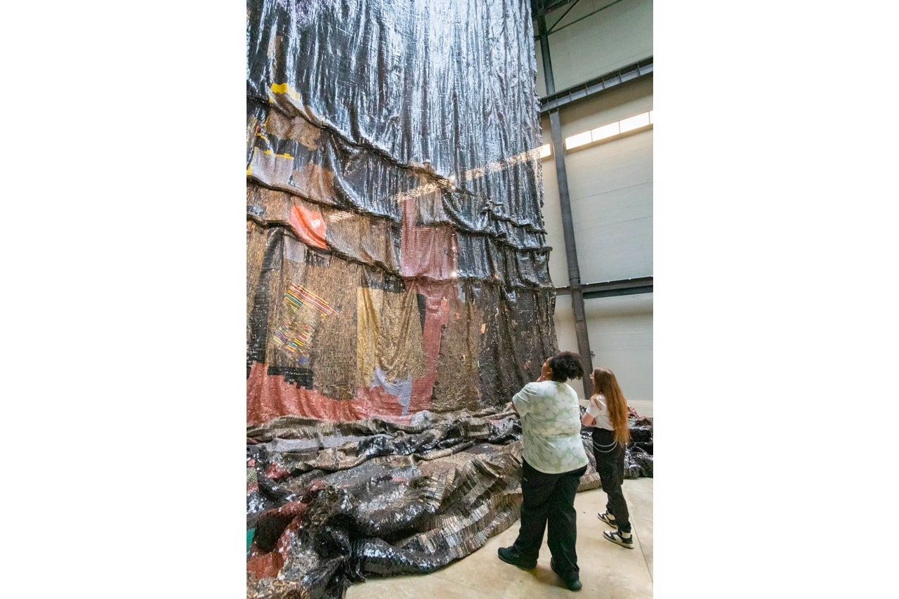 El Anatsui Behind the Red Moons Tate Modern London