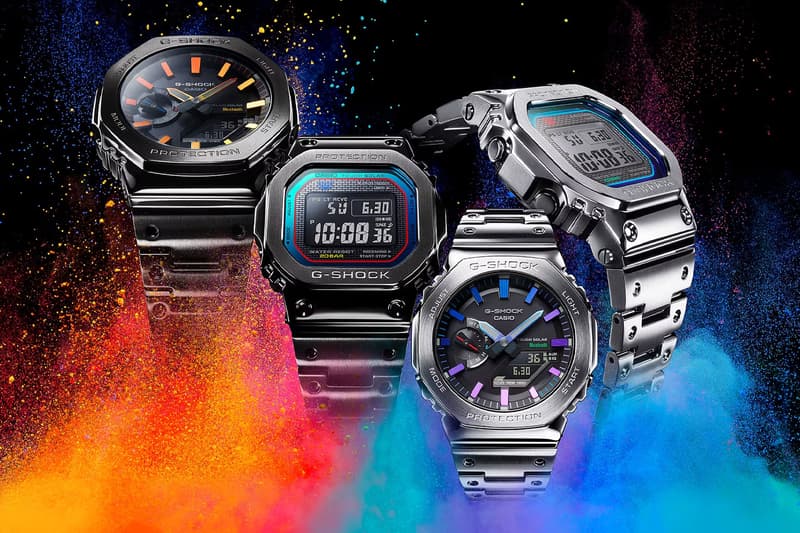 G SHOCK Metal Watches Polychromatic Accents Collection Release Info