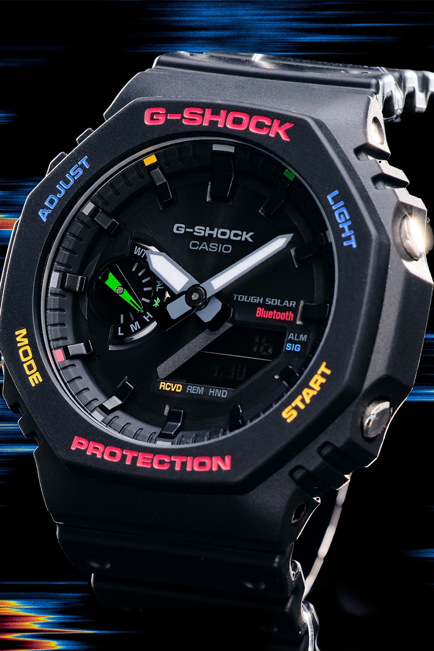 Gショックが 2100 シリーズの最新作となるポップなデザインのマルチカラーアクセンツをリリース G-SHOCK GA-B2100 Analog-Digital Watches Shock-Resistant Carbon Core Guard GA-B2100FC-7A GA-B2100FC-1A GA-B2100FC-3A