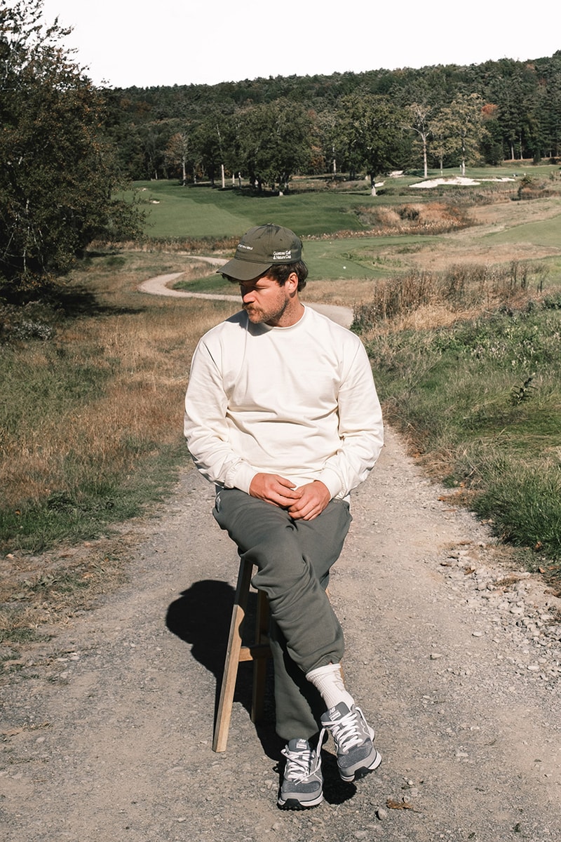 gumtree golf nature club just out for a walk collection hoodie long sleeve sweatpants hat sentinel rangefinder case green white