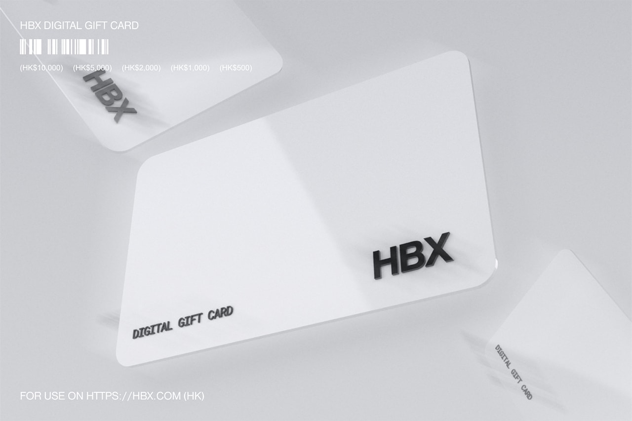 HBX Digital Gift Card U.S. Hong Kong Launch Info