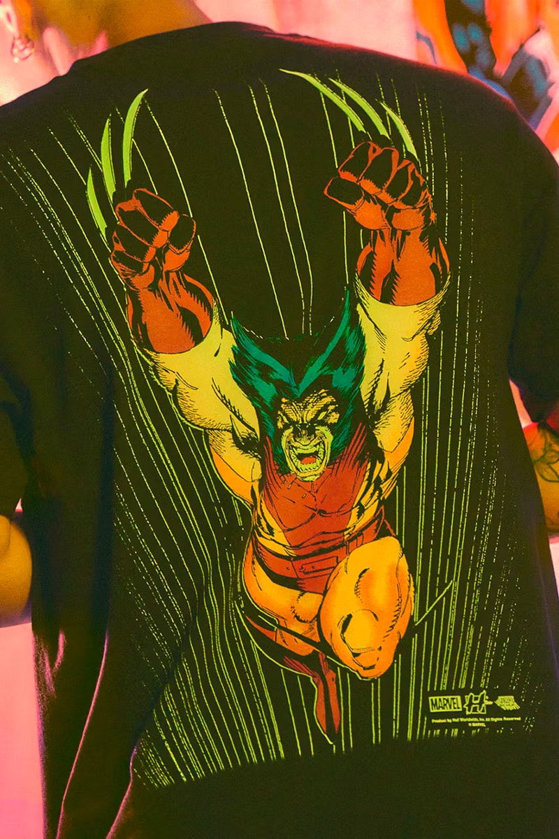 HUF Celebrates 60 Years of Marvel's 'X-Men' With New Capsule Collection wolverine mutant heroes graphic t-shirts superheroe 