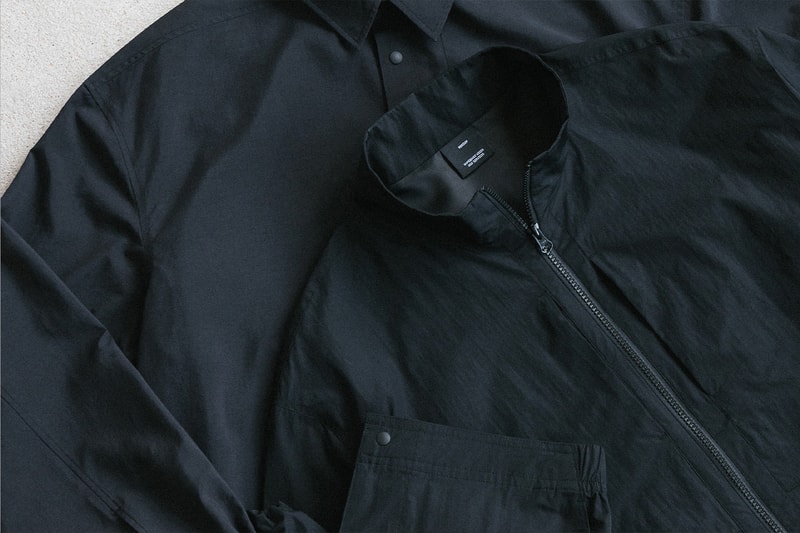 Hypebeast Goods and Services Drop 2 Minimalist Capsule Collection Track Pants Jacket Tech Shirt Black