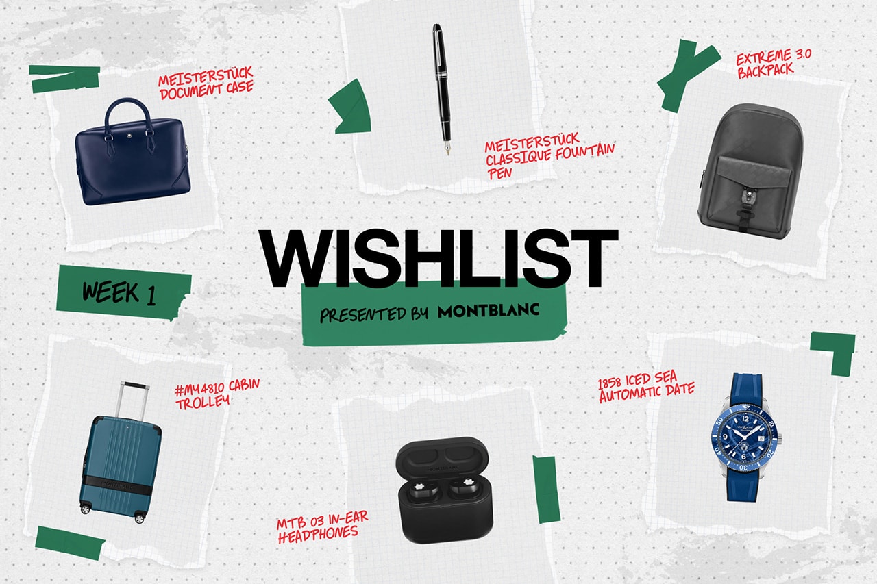hypebeast wishlist montblanc holiday edit shop shoppable listicle accessories craftsmanship pen earphone watch luggage 