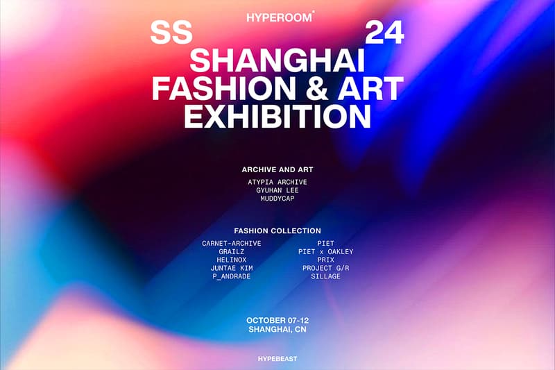 Hyperoom Fashion & Art Exhibition Spring/Summer 2024 Shanghai Number(N)ine, Yohji Yamamoto JPG Walter Van Beirendonck Atypia Archive Muddycap Gyuhan Lee Carnet-Archive  Grailz  Helinox  Juntae Kim P. Andrade Piet Oakley Prix  Project G/R Sillage 