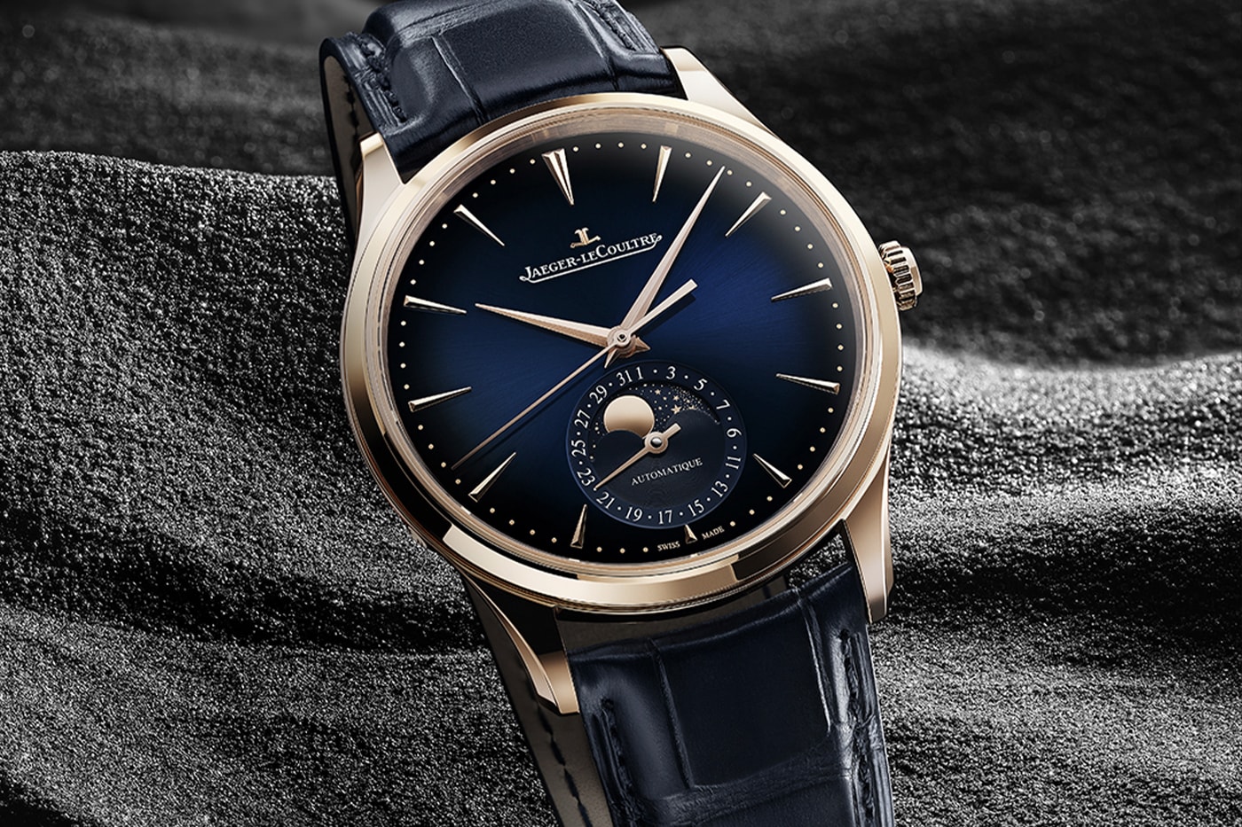 Jaeger-LeCoultre Master Ultra Thin Moon Pink Gold Gradient Blue Dial Release Info
