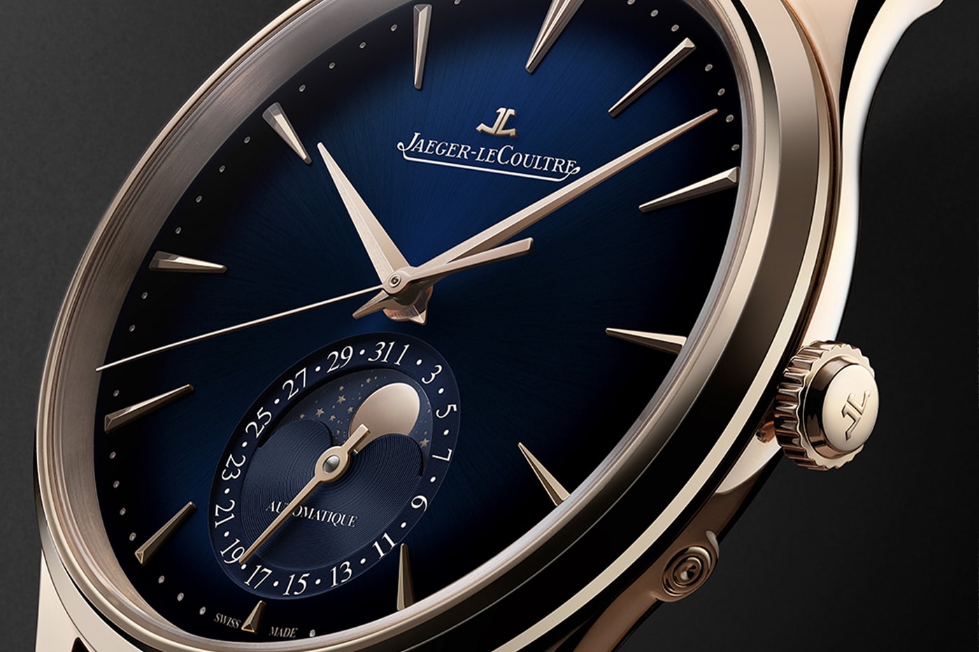 Jaeger-LeCoultre Master Ultra Thin Moon Pink Gold Gradient Blue Dial Release Info