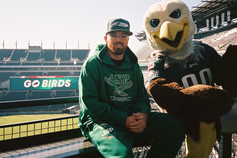 jimmy gorecki sweatpants jsp philadelphia eagles collaboration t shirt sweatshirt sweatpants hat new era official release date info photos price store list buying guide