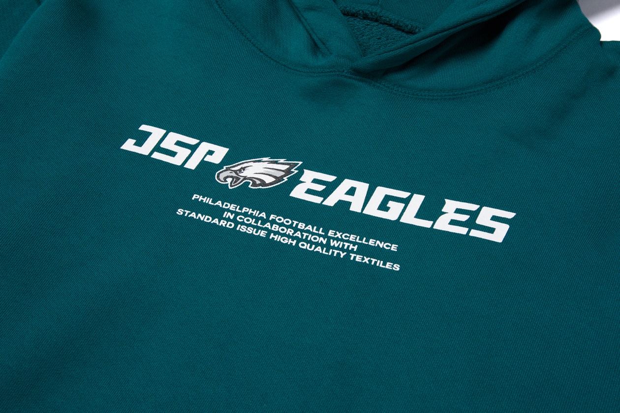 jimmy gorecki sweatpants jsp philadelphia eagles collaboration t shirt sweatshirt sweatpants hat new era official release date info photos price store list buying guide