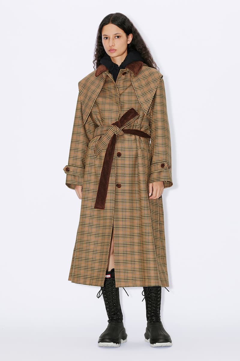 KENZO x Hunter Continues "East Meets West" Journey boot footwear wellington ankle duck hunting boots shoes cold weather lace upper rubber nylon leather red nigo flower boke