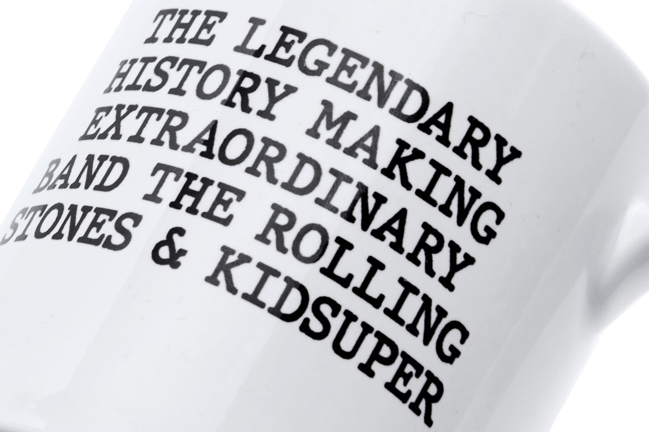 KidSuper Presents Full Range of Rolling Stones Merch hackney diamonds apparel tote bag mug hoodie outerwear colm dillane kid super rs carnaby album rock mick jagger keith richards