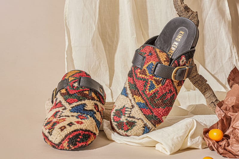 King Kennedy's "Brights" Mule Collection Is Crafted from Antique Rugs