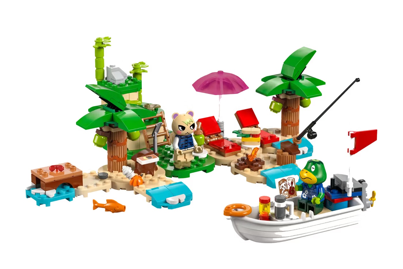 LEGO Animal Crossing Sets 2024 release build details photos images price tom nook cranny rosie isabelle house julian birthday party kappn boat
