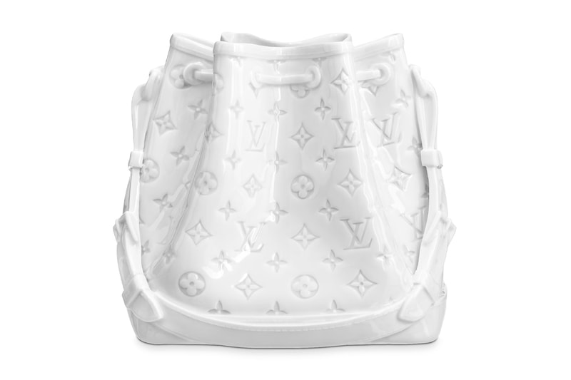 This Porcelain Louis Vuitton Bag Vase Is More Expensive Than the Real Leather Accessory Itself purse porcelain vase noe bb GI0597