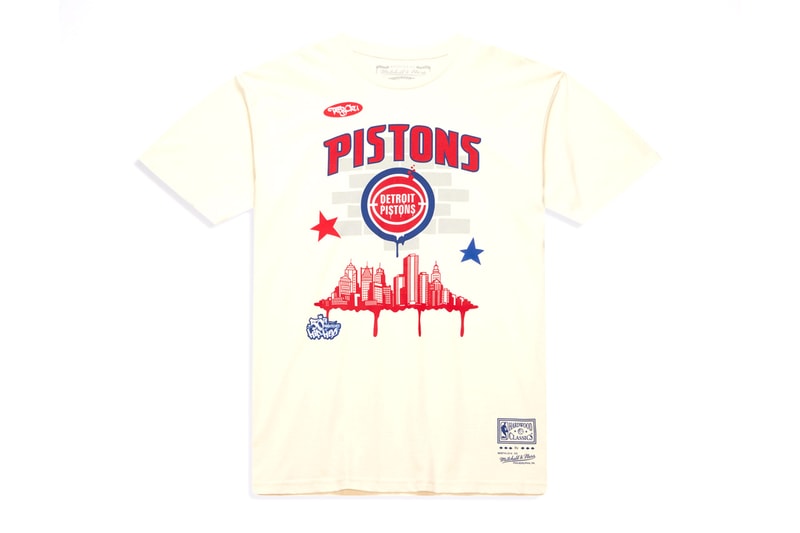 Mitchell & Ness x TATS CRU Link for Hip-Hop 50 Capsule basketball teams cities honored in the capsule include New York, New Jersey, Atlanta, Chicago, Miami, Detroit, Los Angeles, and heat pistons Philadelphia nba season knicks bulls sixers lakers nets goat kobe anniversary major metropolitan cities rap hip hop culture