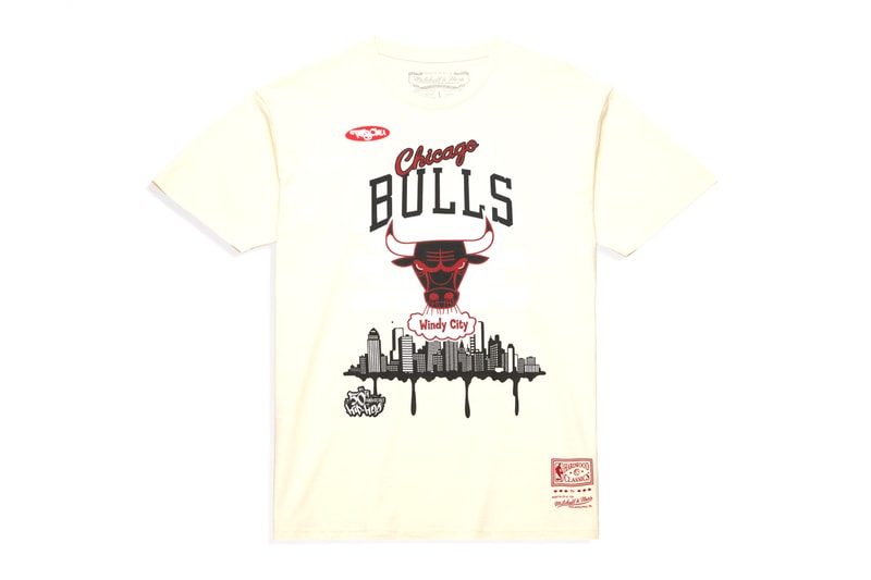 Mitchell & Ness x TATS CRU Link for Hip-Hop 50 Capsule basketball teams cities honored in the capsule include New York, New Jersey, Atlanta, Chicago, Miami, Detroit, Los Angeles, and heat pistons Philadelphia nba season knicks bulls sixers lakers nets goat kobe anniversary major metropolitan cities rap hip hop culture