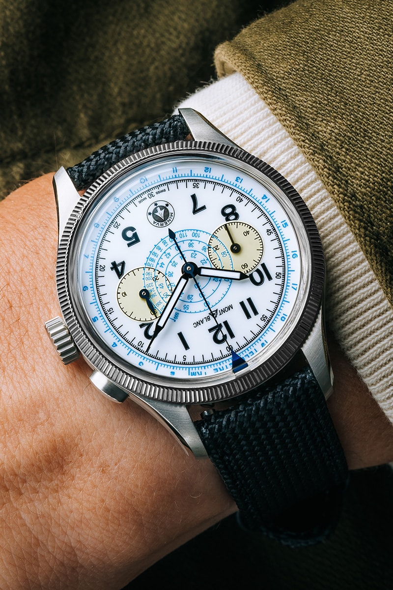 Montblanc  Collective Horology 1858 Minerva Monopusher Chronograph “Blue Arrow” P.05 Collaboration Release Info