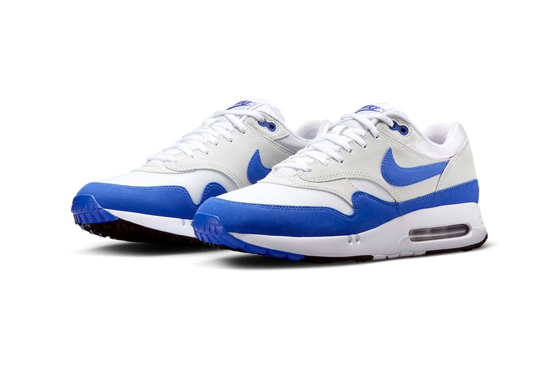 Nike Air Max 1 '86 OG Golf "Royal" Has an Official 2024 Release Date DV1403-115 White/Hyper Royal-Pure Platinum-Black hypegolf green put shoes spring 2024