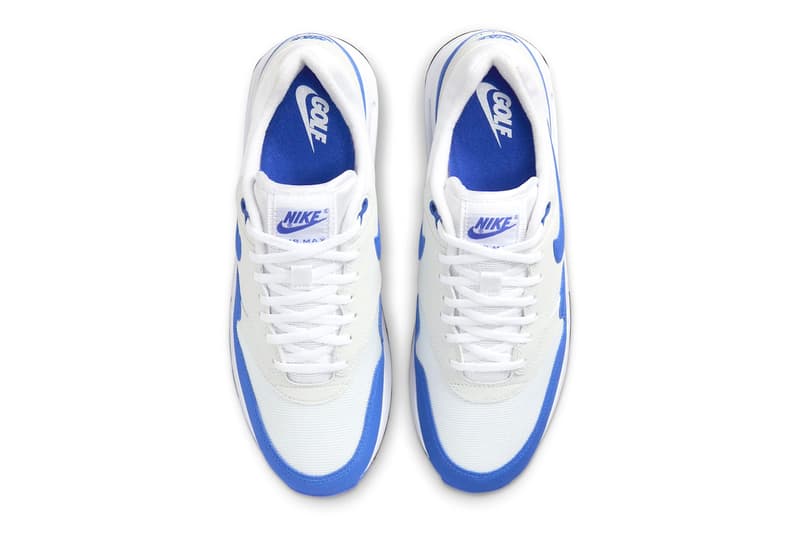 Nike Air Max 1 '86 OG Golf "Royal" Has an Official 2024 Release Date DV1403-115 White/Hyper Royal-Pure Platinum-Black hypegolf green put shoes spring 2024