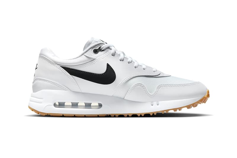 Nike Air Max 1 '86 OG Golf "White/Black" Surfaces in Gum Soles FN0697-100 hypegolf medium brown 2024 release 