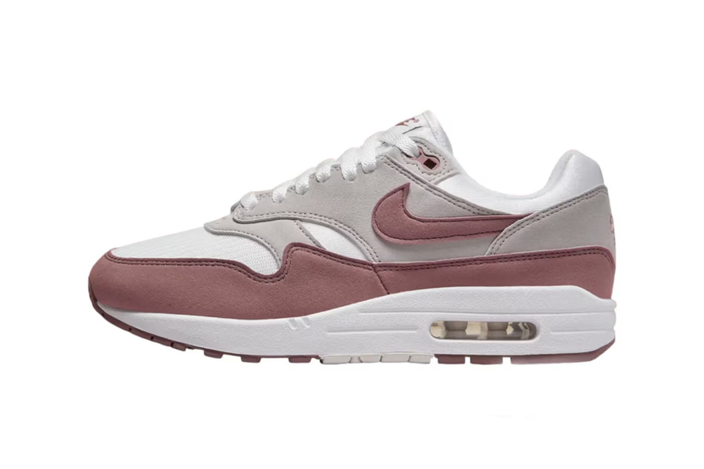 Nike Air Max 1 Smokey Mauve release info launch price womens sizing shoe sneaker model fall color colorway palette suede details