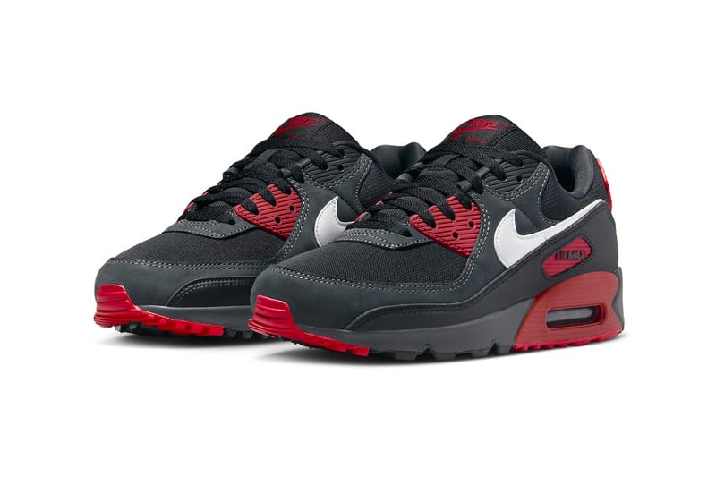 nike air max 90 grey red black