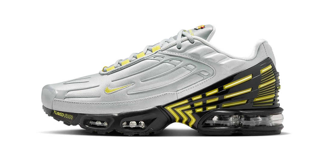 Silver and Yellow Combine on the Nike Air Max Plus 3