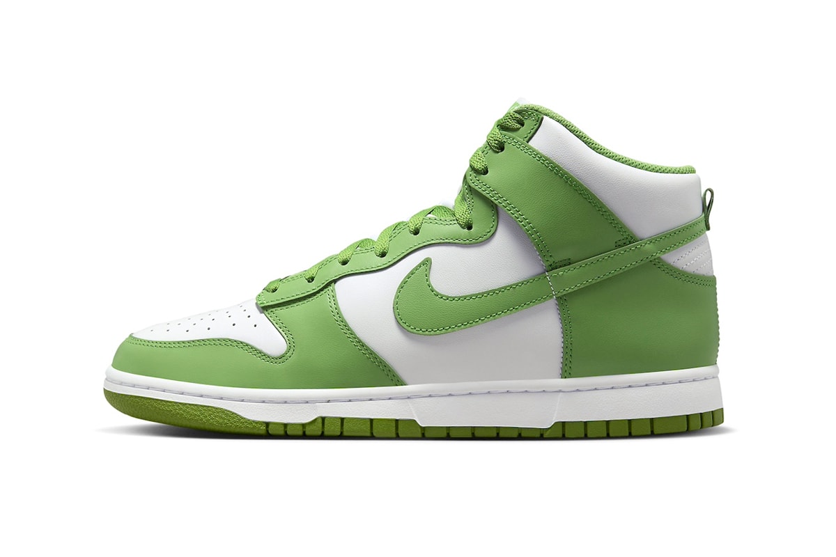 Official Look at the Nike Dunk High "Chlorophyll" DV0829-101 White/Chlorophyll-White swoosh high top classic shoes