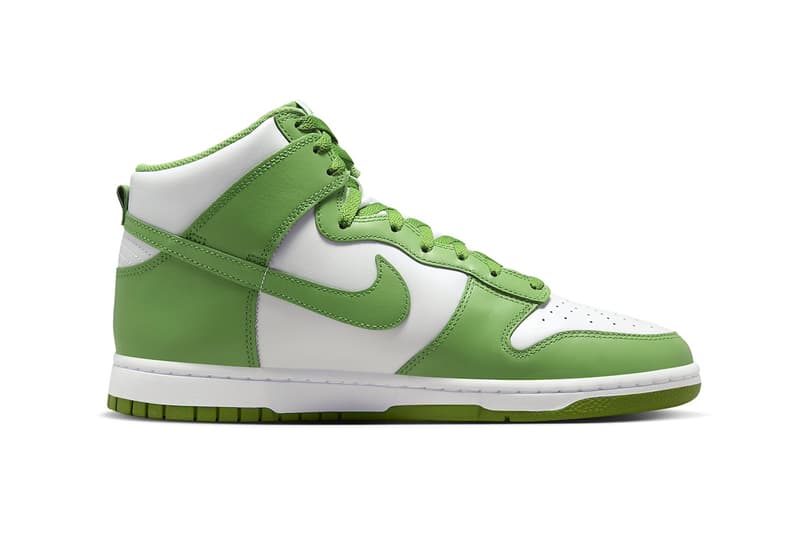 Official Look at the Nike Dunk High "Chlorophyll" DV0829-101 White/Chlorophyll-White swoosh high top classic shoes