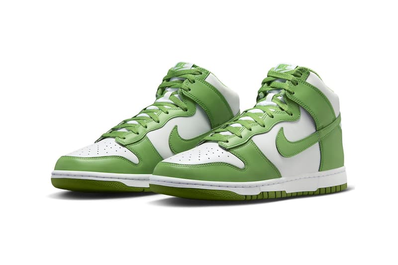 Official Look at the Nike Dunk High "Chlorophyll" DV0829-101 White/Chlorophyll-White swoosh high top classic shoes