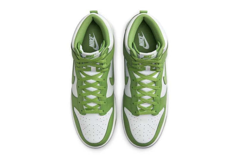 Official Look at the Nike Dunk High "Chlorophyll" DV0829-101 White/Chlorophyll-White swoosh high top classic shoes