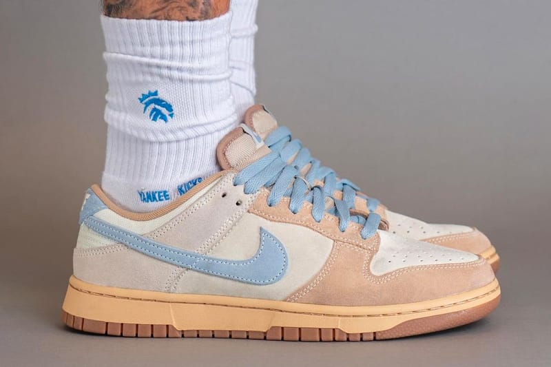 On-Feet Look at the Nike Dunk Low "Sanddrift/Armory Blue"