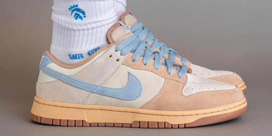 On-Feet Look at the Nike Dunk Low "Sanddrift/Armory Blue"