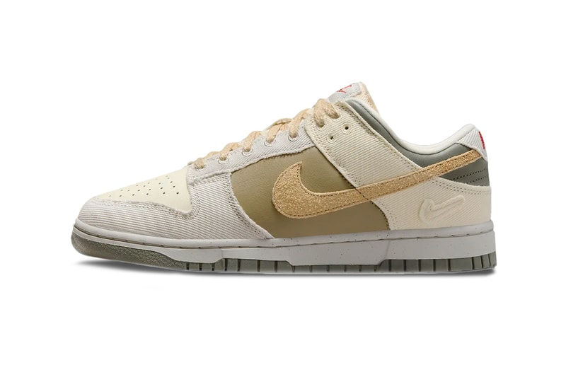 Nike Dunk Low "Sesame/Alablaster" FZ4341-100 Release Info swoosh low top leather suede canvas earthy tones