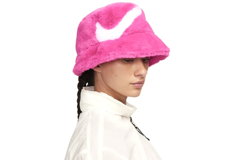 Nike Faux Fur swoosh Bucket Hat Plush knit Mittens N1008868-010 N1008868-110 FV6417-010 FV6417-617 FV6417-838 Release Info