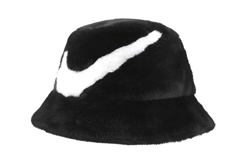 Nike Faux Fur swoosh Bucket Hat Plush knit Mittens N1008868-010 N1008868-110 FV6417-010 FV6417-617 FV6417-838 Release Info