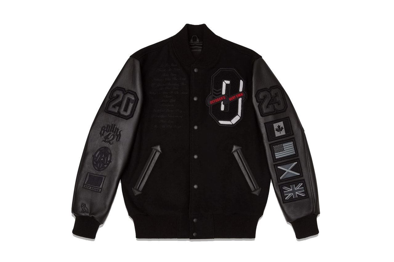 OVO Previews 'For All The Dogs' Varsity Jacket