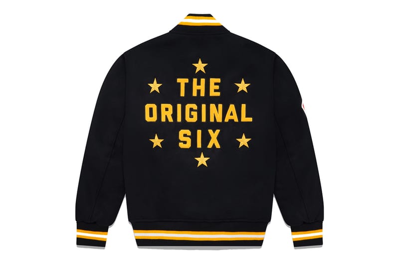 OVO's Original Six NHL Capsule is Cold Boston Bruins, Chicago Blackhawks, Detroit Red Wings, Montreal Canadiens, New York Rangers and Toronto Maple Leafs stanley cup championship tie max domi chris chelios hoodie varsity jacket sports apparel merch collab beanie hat