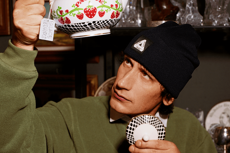 palace skateboards wedgwood tea set cup saucer plate teapot skate deck strawberry blue white official release date info photos price store list buying guide