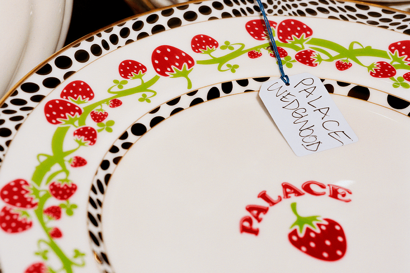 palace skateboards wedgwood tea set cup saucer plate teapot skate deck strawberry blue white official release date info photos price store list buying guide