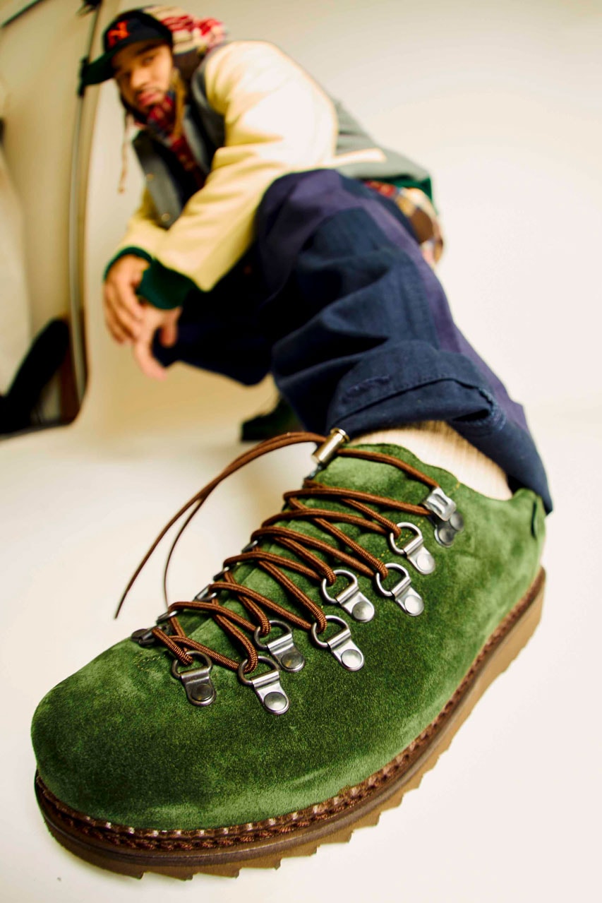 Paraboot Engineered Garments Collaboration Clothing Footwear Shoes Trainers Sneakers Fashion Ski Laces Black Green Suede