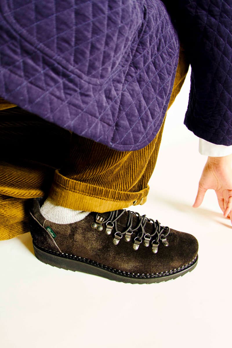 Paraboot Engineered Garments Collaboration Clothing Footwear Shoes Trainers Sneakers Fashion Ski Laces Black Green Suede