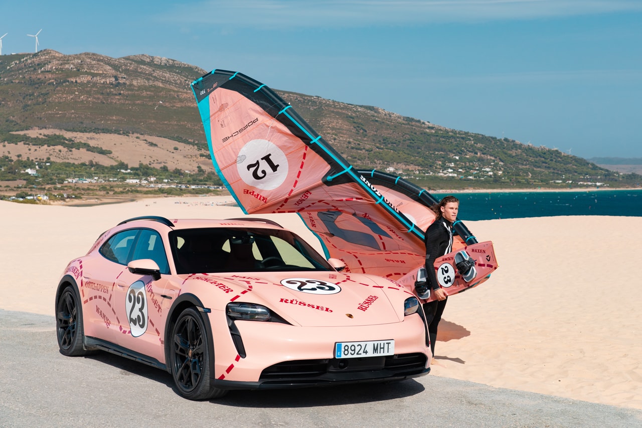 porsche duotone pink pig big berta 917/20 collaboration kite board kitesurf le mans racing car coupe 