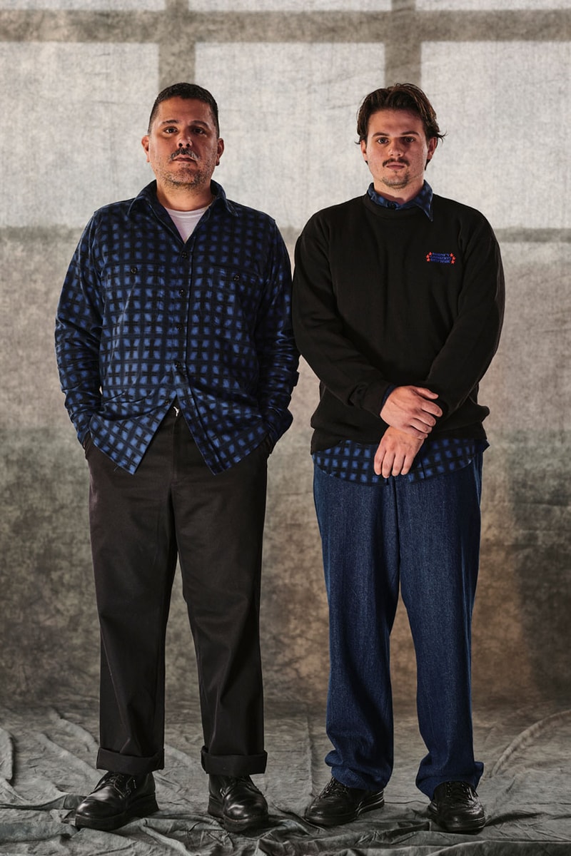 Randy's Garments Looks to Intentional Patterning For FW23 Fall/Winter 2023 twill wool fabric plaid pattern workwear elevated work jacket outwear overshirt functional apparel skate streetwear nyc garment district new york city 