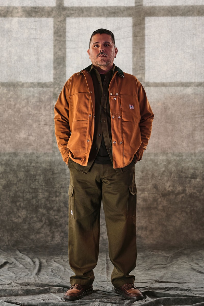 Randy's Garments Looks to Intentional Patterning For FW23 Fall/Winter 2023 twill wool fabric plaid pattern workwear elevated work jacket outwear overshirt functional apparel skate streetwear nyc garment district new york city 