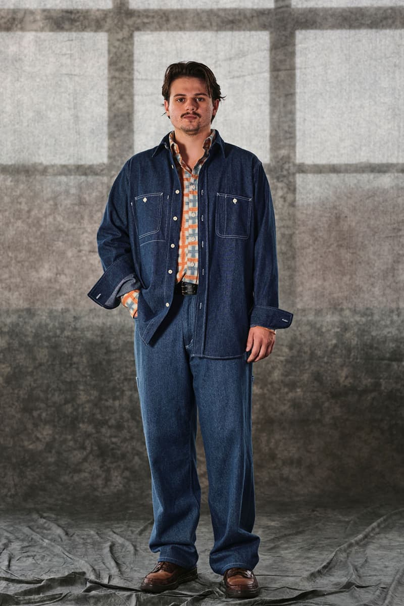 Randy's Garments Looks to Intentional Patterning For FW23 Fall/Winter 2023 twill wool fabric plaid pattern workwear elevated work jacket outwear overshirt functional apparel skate streetwear nyc garment district new york city 