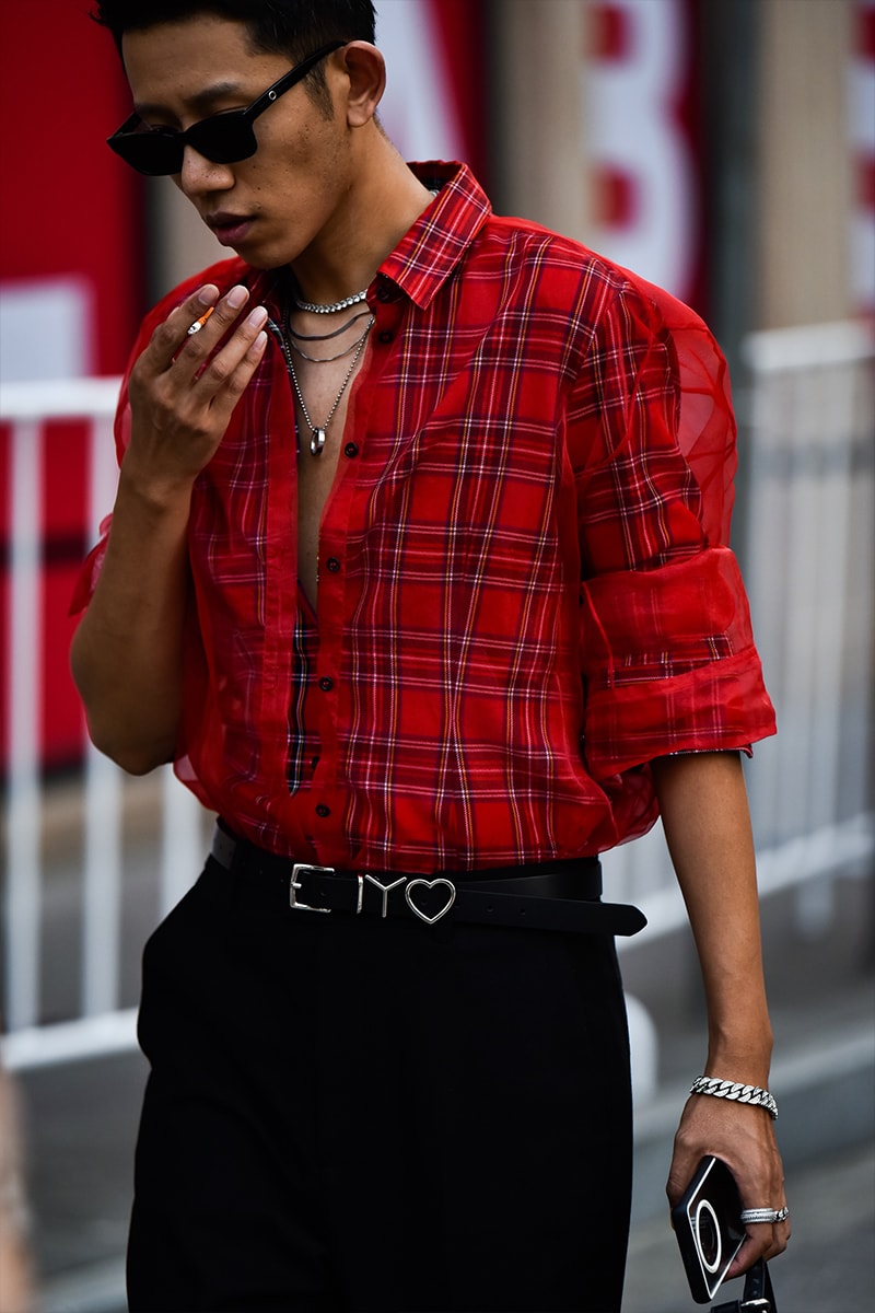 Shanghai Fashion Week SS24 Street Style china y project balenciaga showroom loewe autumn