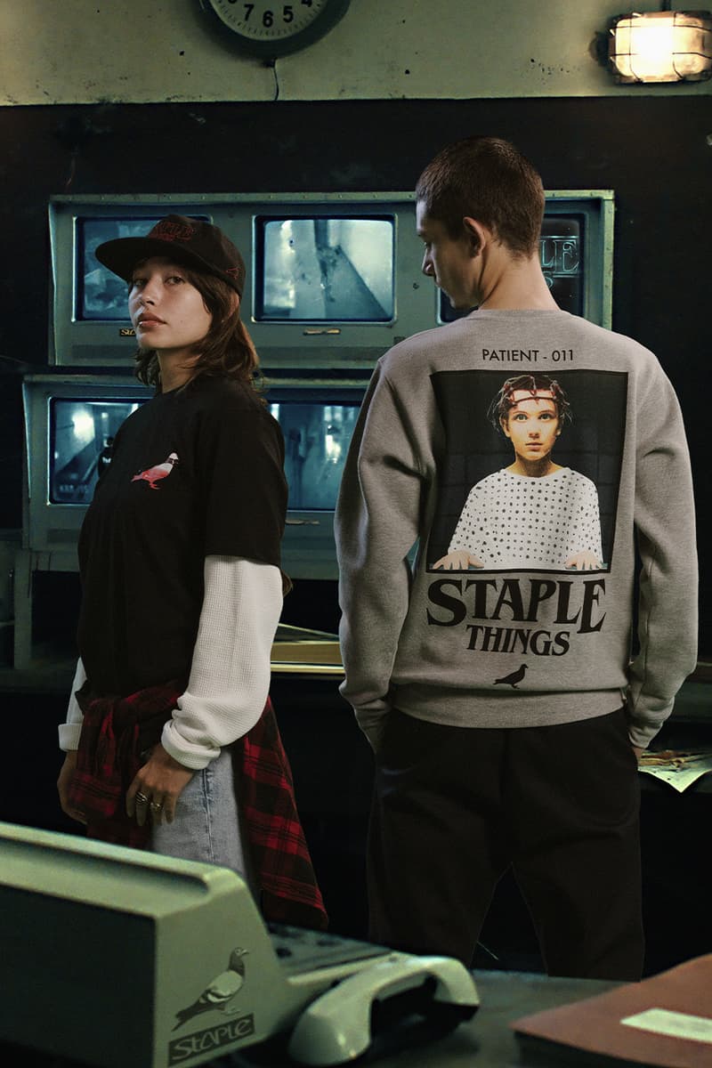 STAPLE Comes Together With Netflix on a New 'Stranger Things' Collaboration eleven millie bobby brown hawkins national laboratory staplepigeon jeffstaple monster scharacters