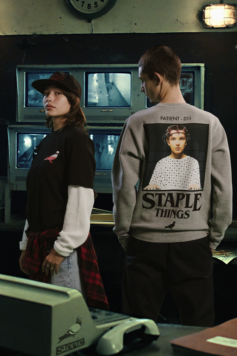 STAPLE Comes Together With Netflix on a New 'Stranger Things' Collaboration eleven millie bobby brown hawkins national laboratory staplepigeon jeffstaple monster scharacters